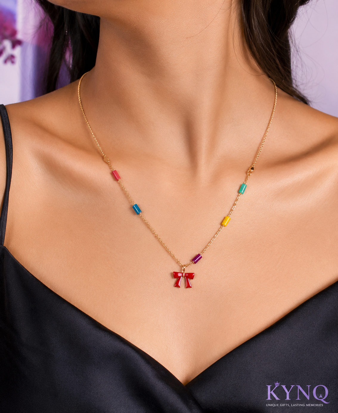 beaded gold necklace