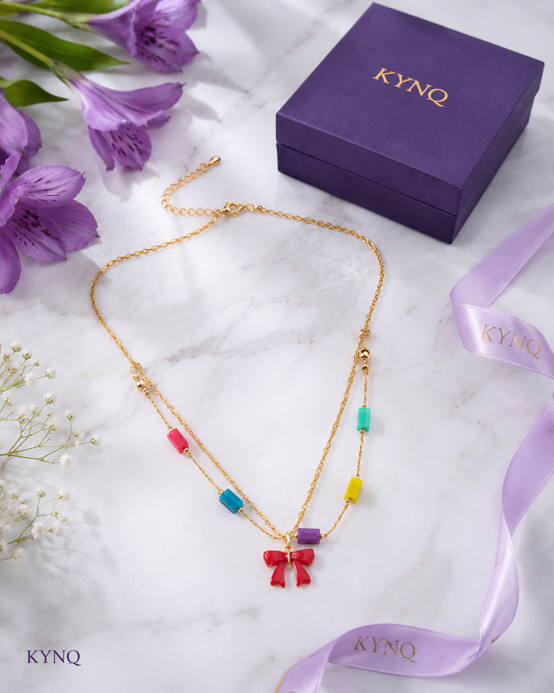 beaded gold necklace