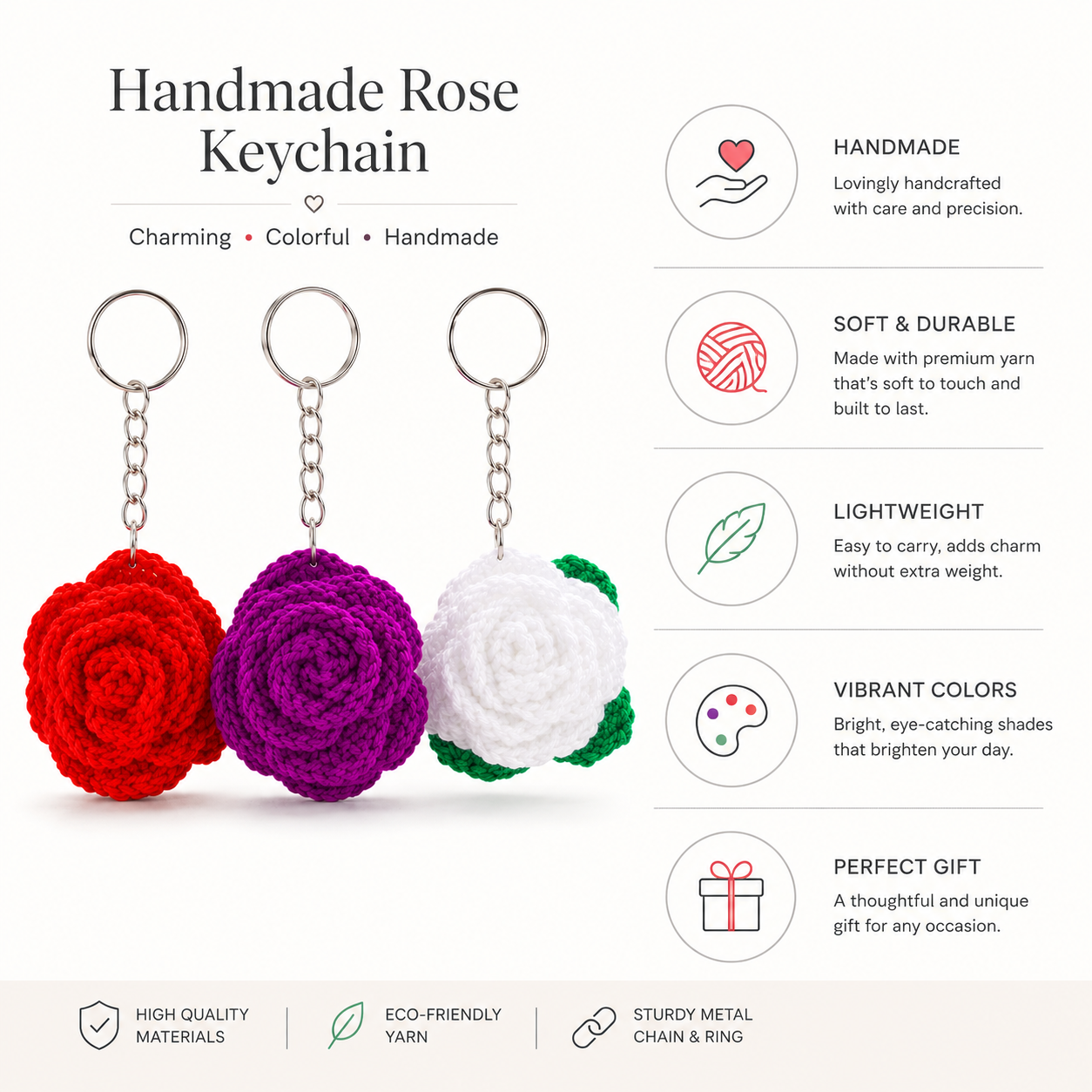 everbloom rose keychain