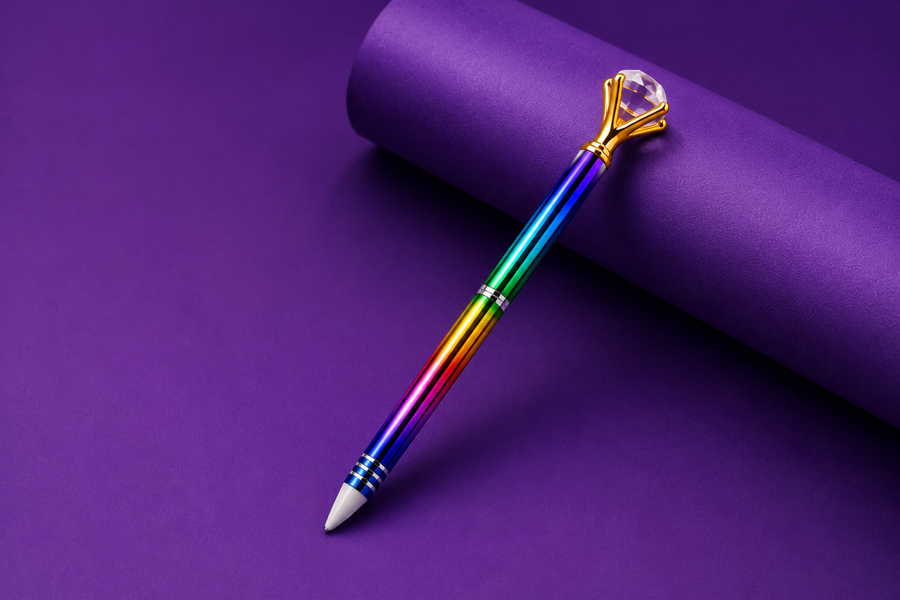 rainbow gemstone pen