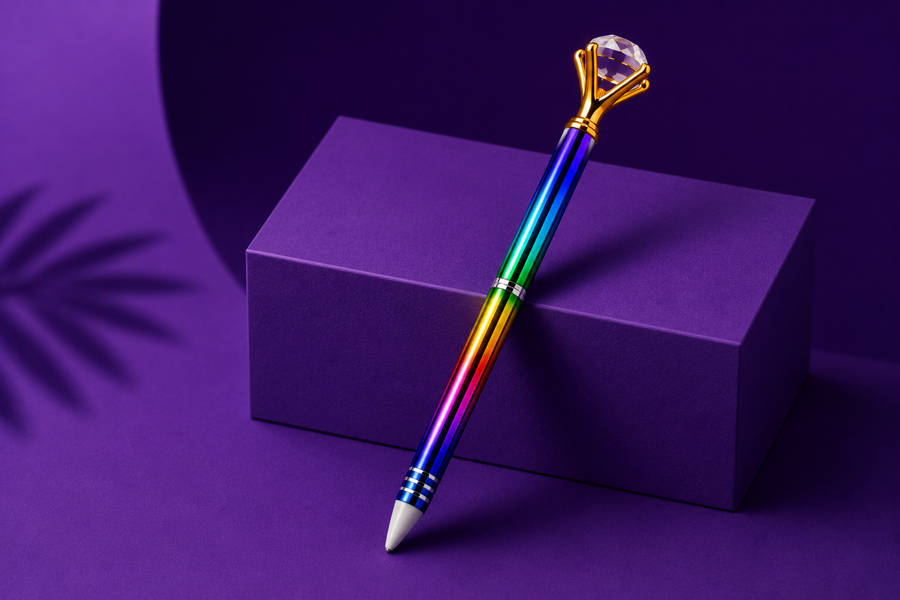 rainbow gemstone pen
