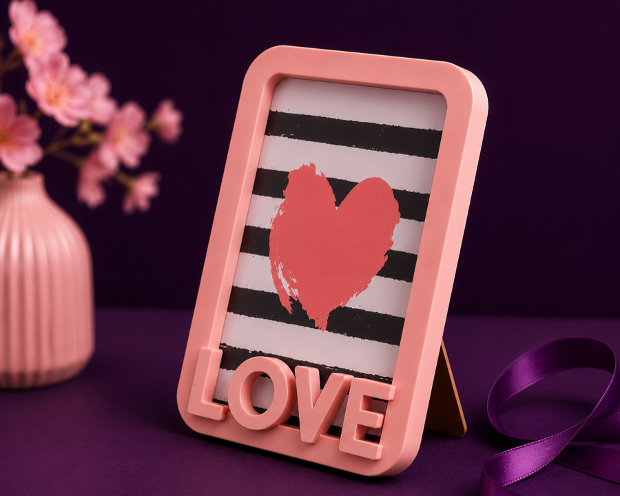 pink love frame