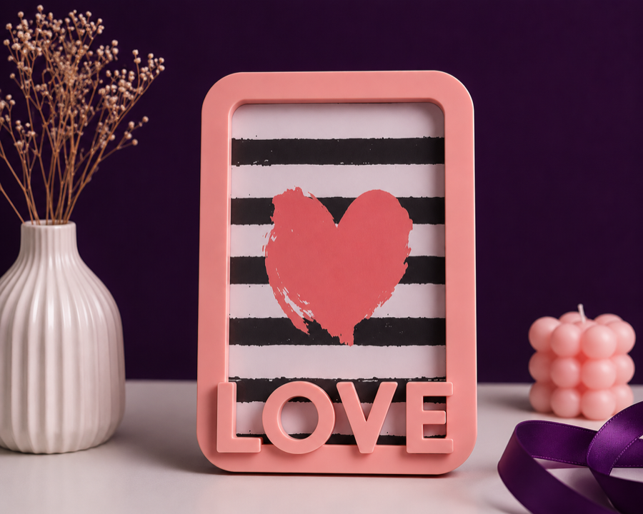 pink love frame