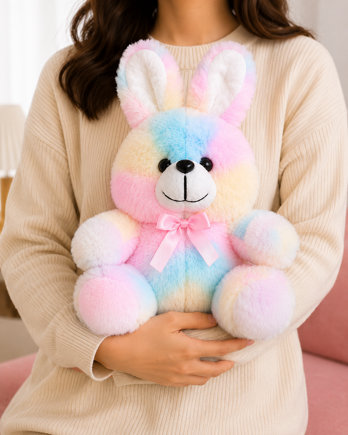 rainbow snuggle bunny
