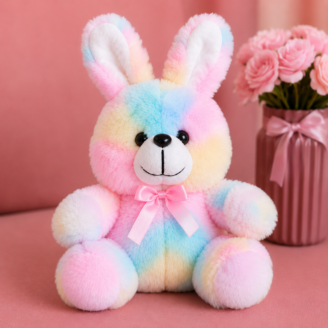 rainbow snuggle bunny