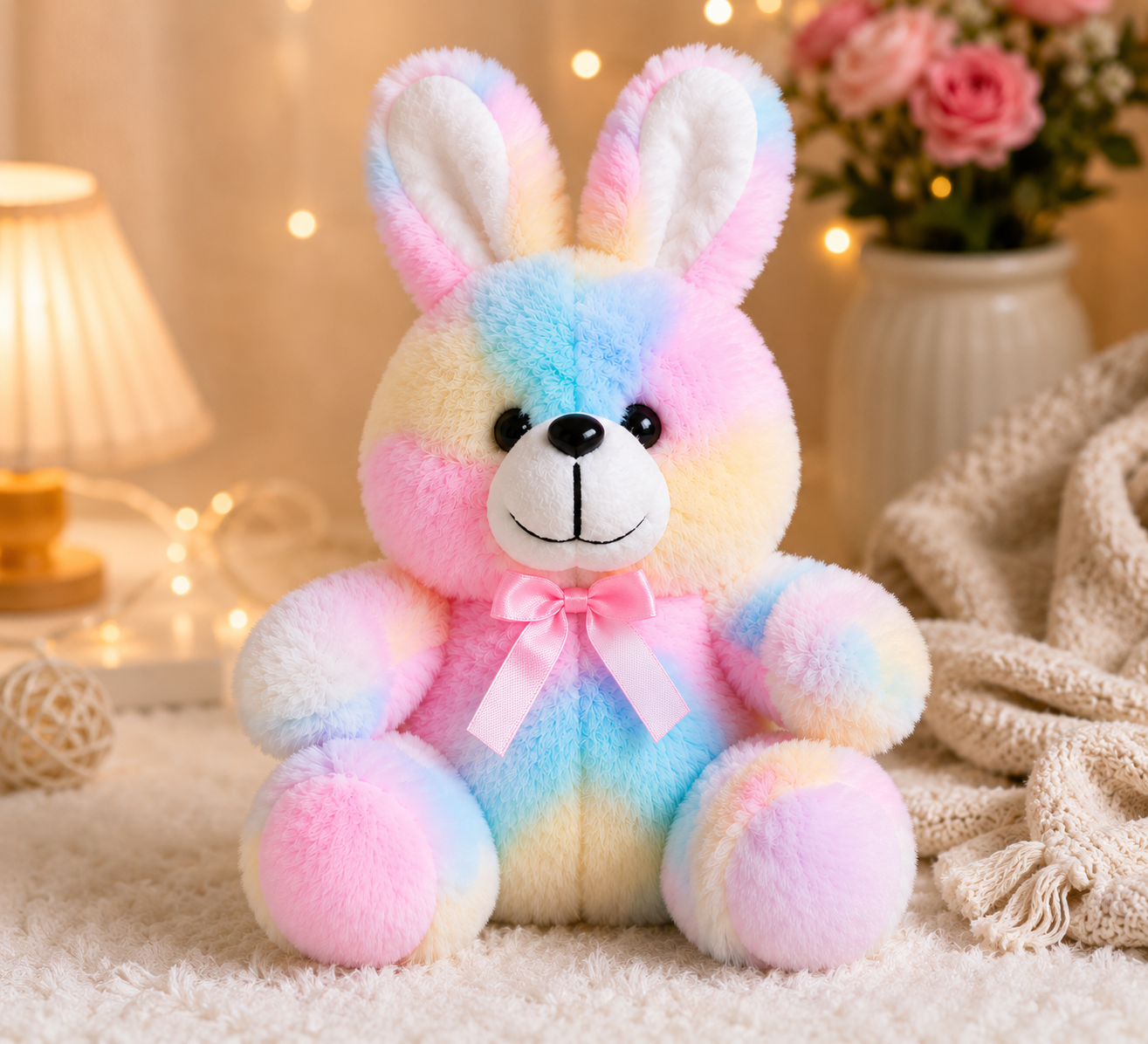 rainbow snuggle bunny