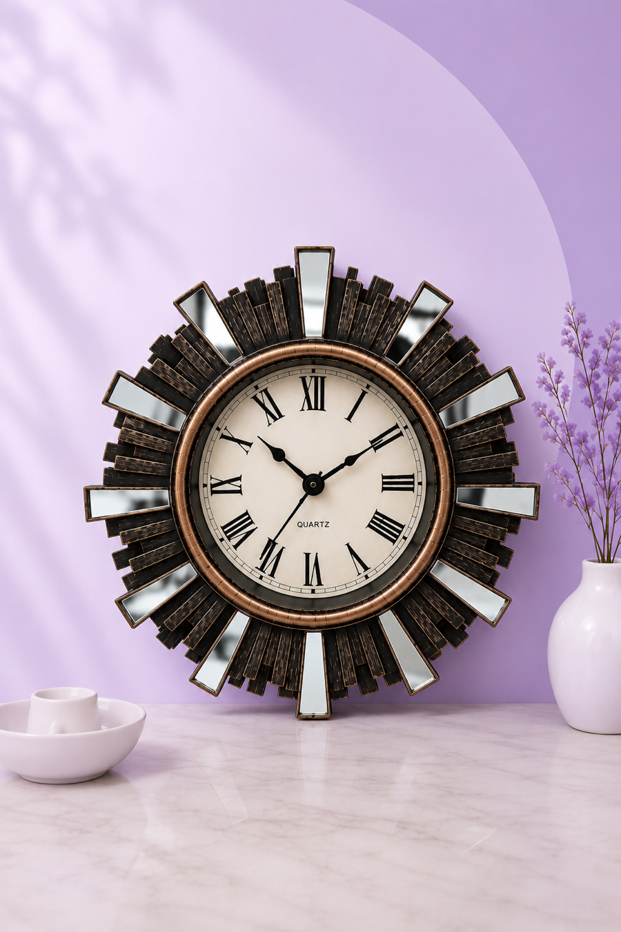 sunburst clock