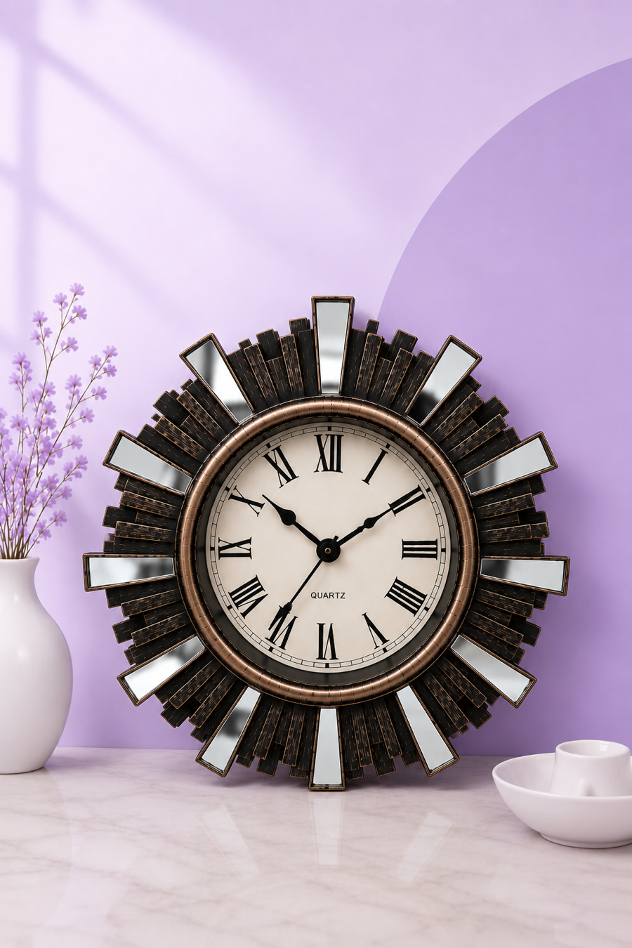 sunburst clock
