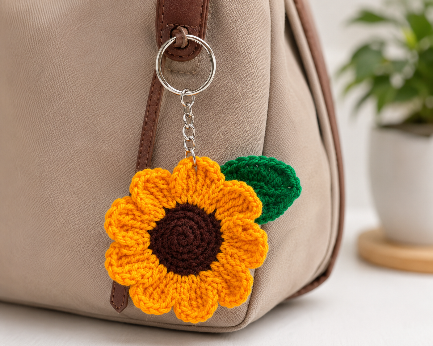 sunflower keychain