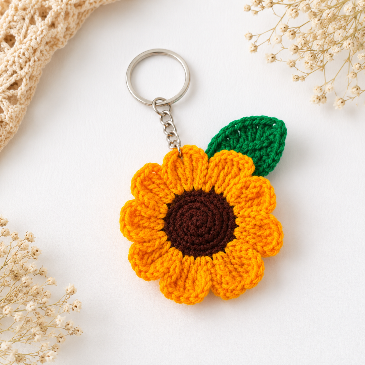 sunflower keychain
