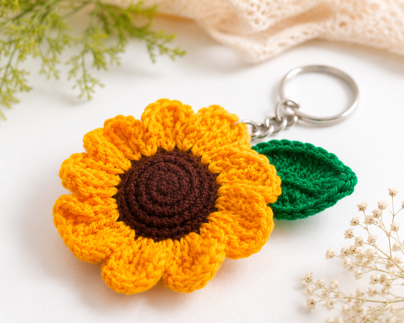 sunflower keychain