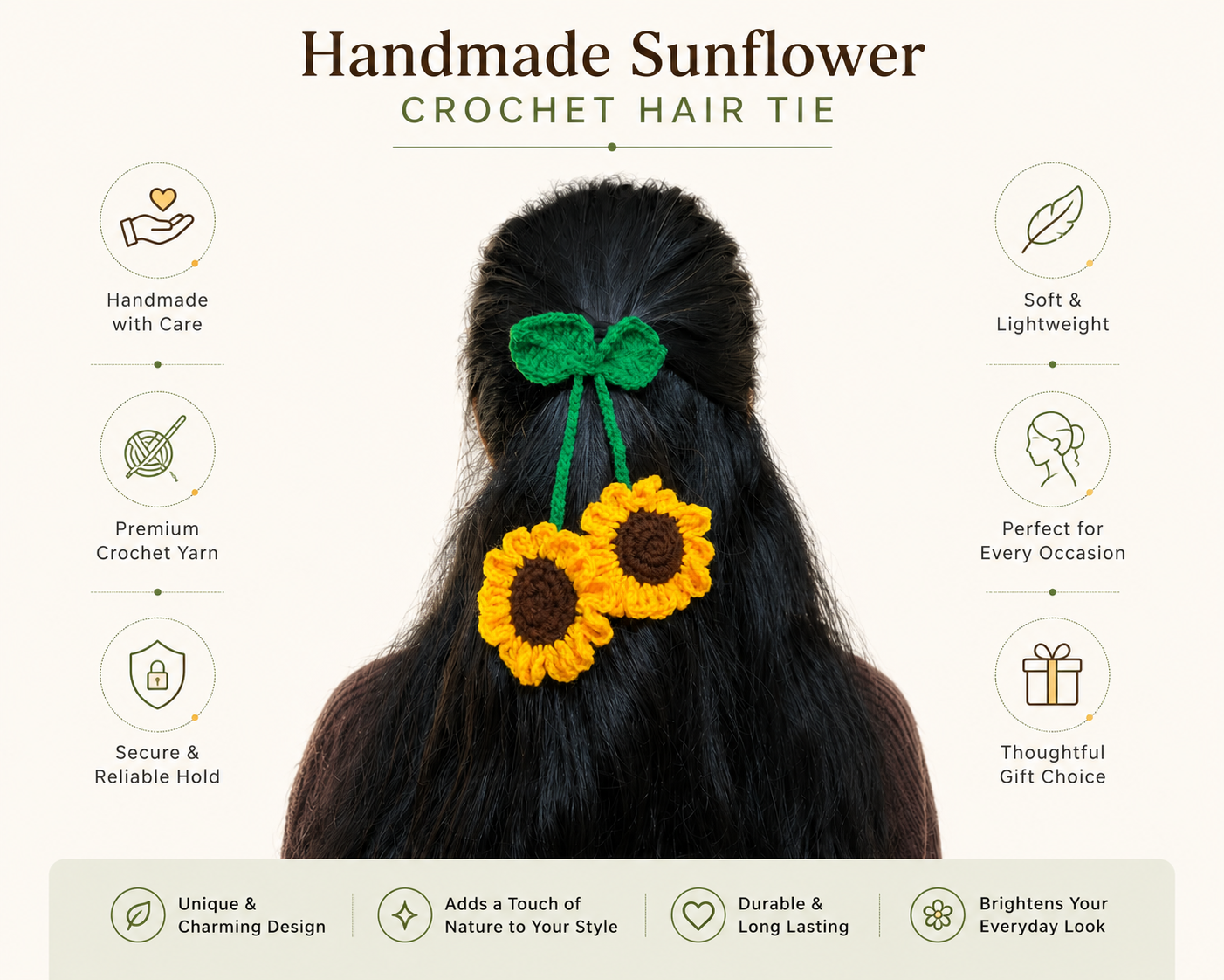 sunny bloom hair bow