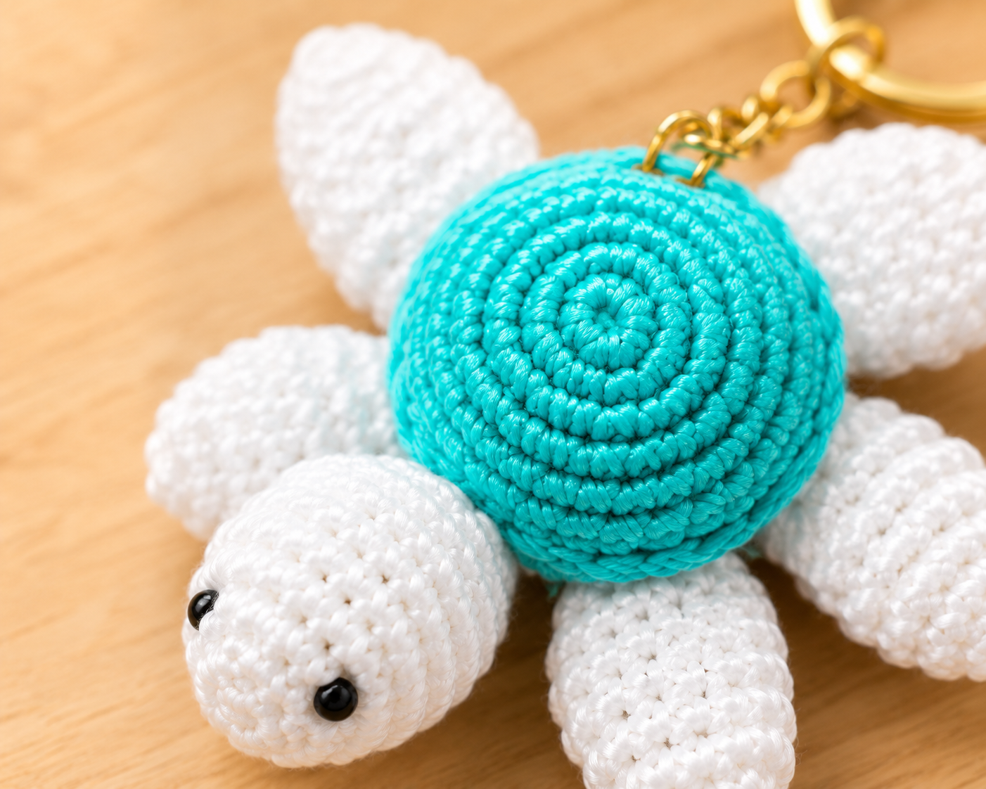 tiny turtle keychain